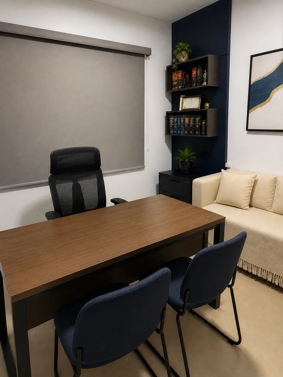 Sala de atendimento do escritório